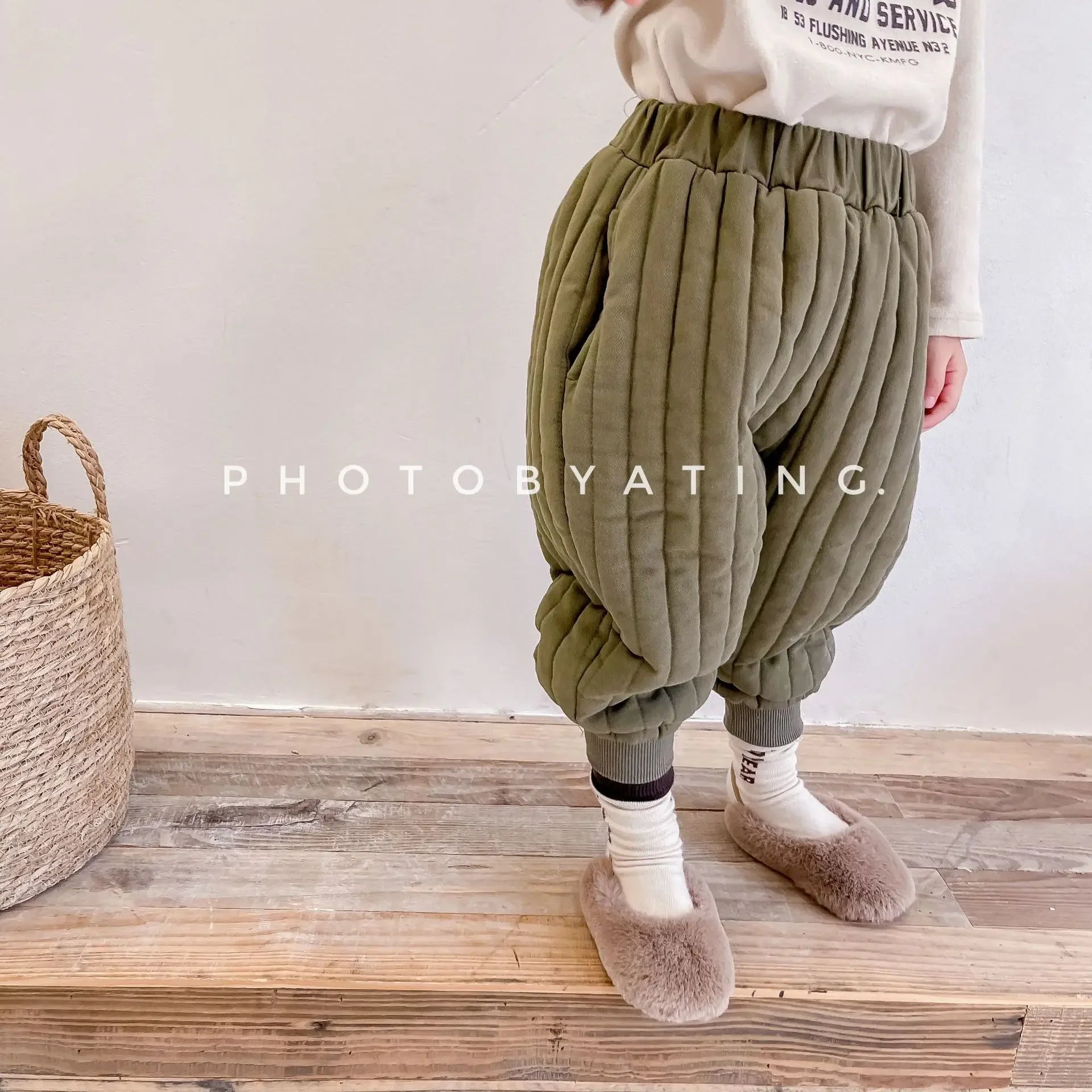 Children's Clothing From 2 To 7 Years Winter Kids Warm Cotton-Padded Trousers Baby Girls Thick Pants Toddler Boys Wear Clothes