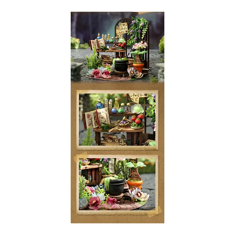 BHBD-DIY 3D Puzzle Miniature Model Kits - Wooden Dollhouse- For Collectors,Magic Shop DIY Cabin