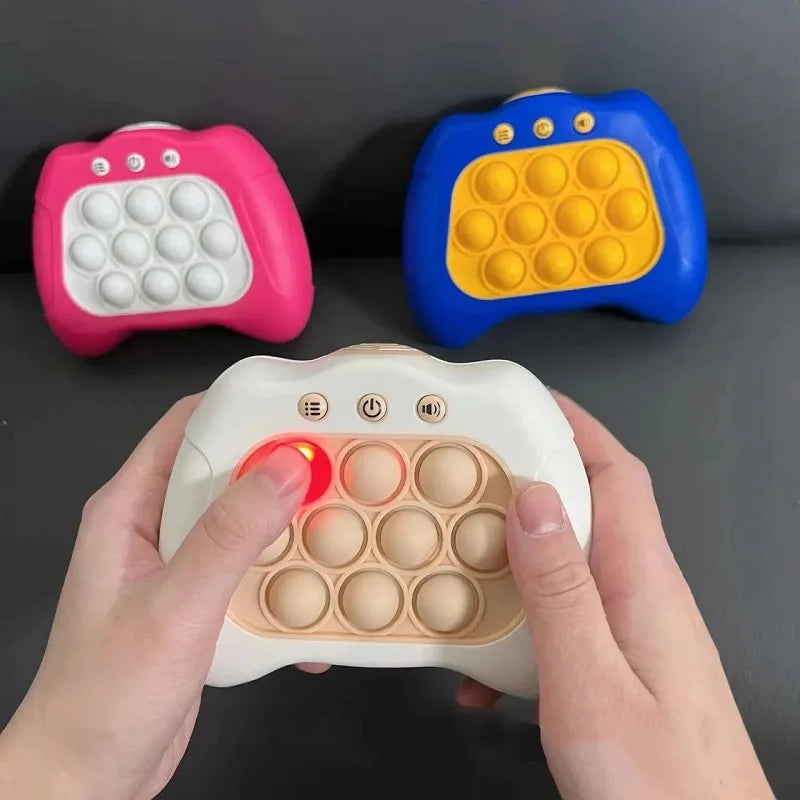 Eletrônico pop light up bolhas de impulso rápido console de jogo brinquedo rápido empurrar bolhas brinquedos para crianças adult