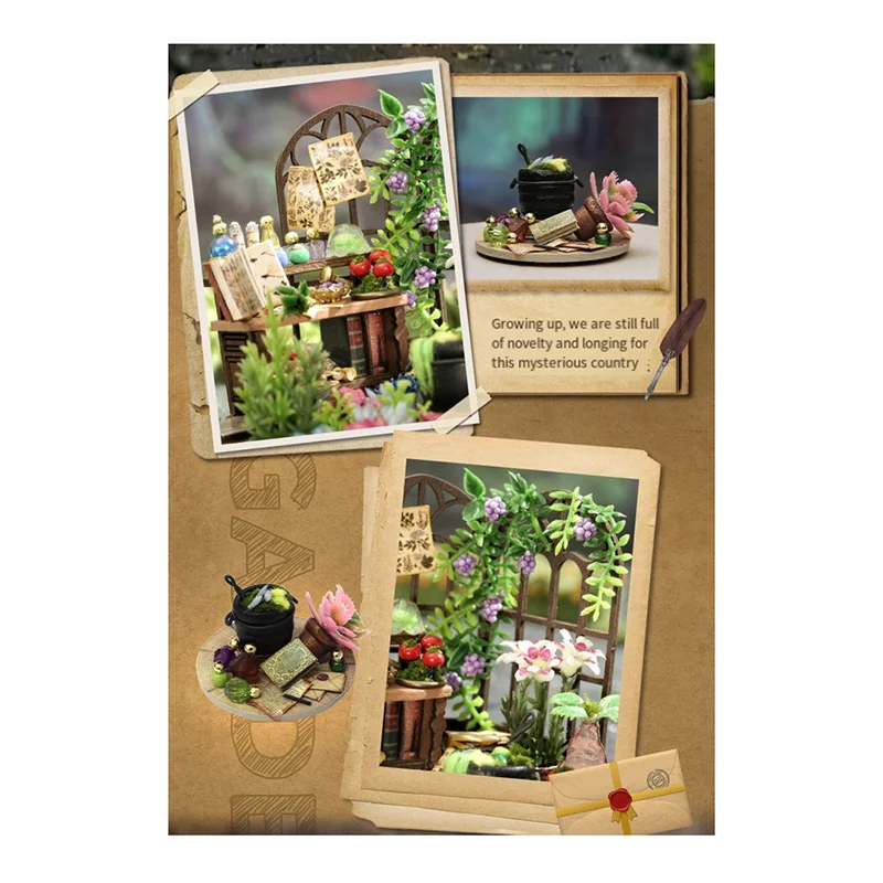 BHBD-DIY 3D Puzzle Miniature Model Kits - Wooden Dollhouse- For Collectors,Magic Shop DIY Cabin