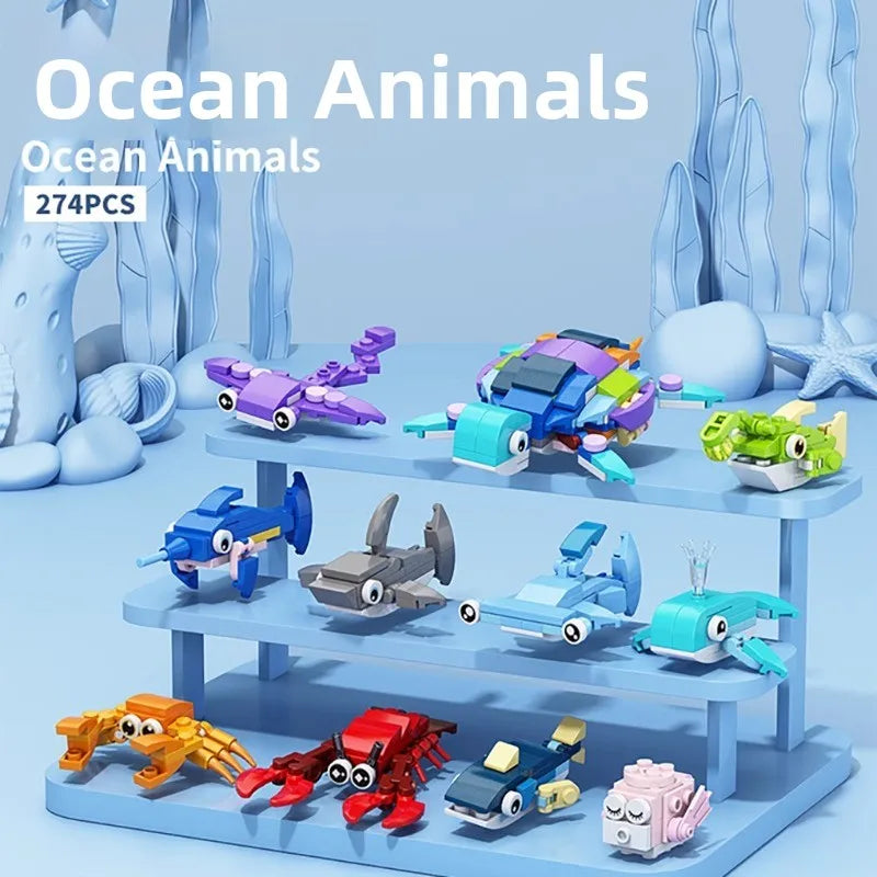 Insect Dinosaur Assembly Toy Blos Children's Day Gift for Boys Kindergarten Puzzle Building Blos Eonal Toys