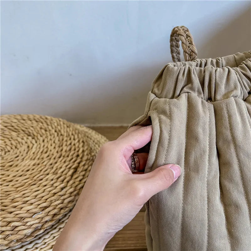 Children's Clothing From 2 To 7 Years Winter Kids Warm Cotton-Padded Trousers Baby Girls Thick Pants Toddler Boys Wear Clothes