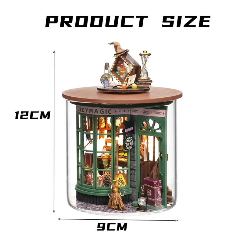 BHBD-DIY 3D Puzzle Miniature Model Kits - Wooden Dollhouse- For Collectors,Magic Shop DIY Cabin