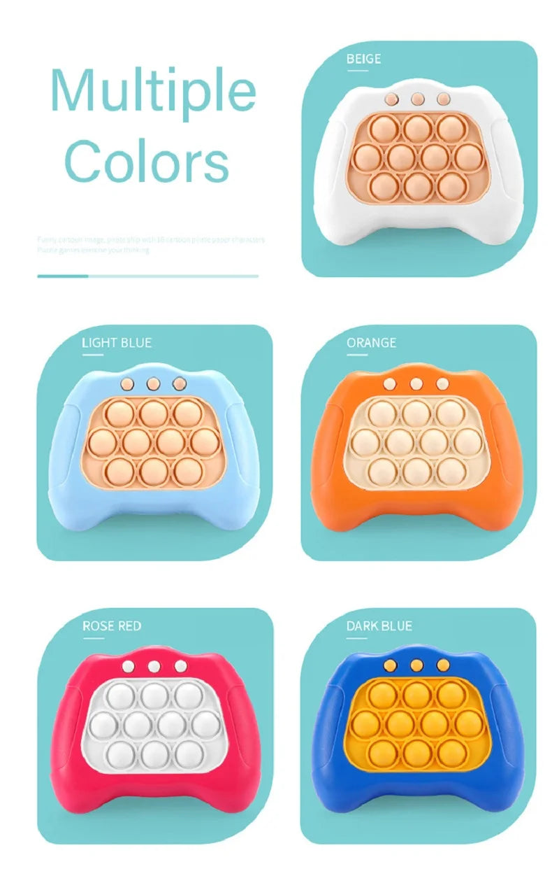 Eletrônico pop light up bolhas de impulso rápido console de jogo brinquedo rápido empurrar bolhas brinquedos para crianças adult